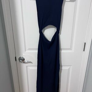 Lulus Navy Blue Cut-Out Dress